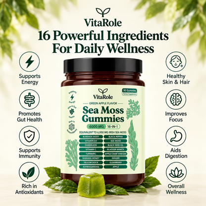 Sea Moss 16-in-1 Gummies - For Blood Pressure Balance & Heart Health